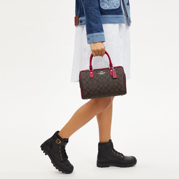 NWT Coach Outlet Rowan Satchel In Signature Canvas - Picture 5 of 6